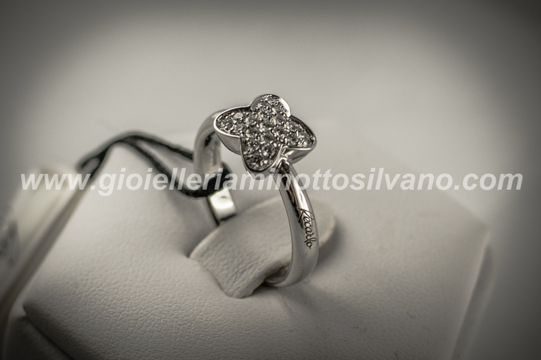 Anello in oro bianco e diamanti Fantasia Fiore Recarlo XD067-B - Click Image to Close